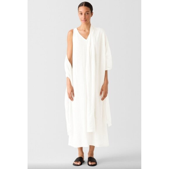 EILEEN FISHER Washed Silk Parachute Scarf Size 77x41'' NWT NIP $158 - Picture 2 of 7